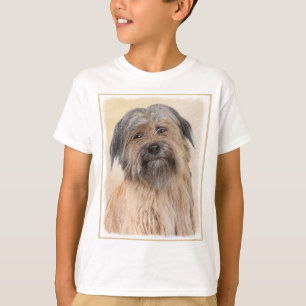 Pyrenean Shepherd Painting - Cute Original Dog Art T-Shirt