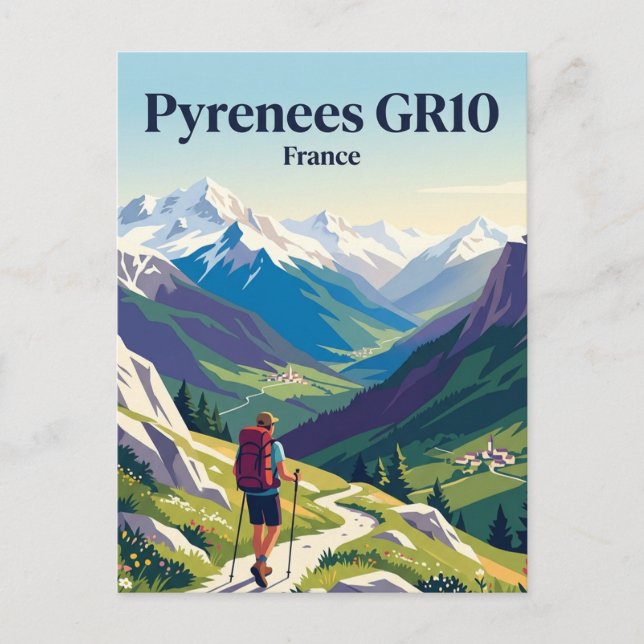 Pyrenees GR10 France Postcard (Front)
