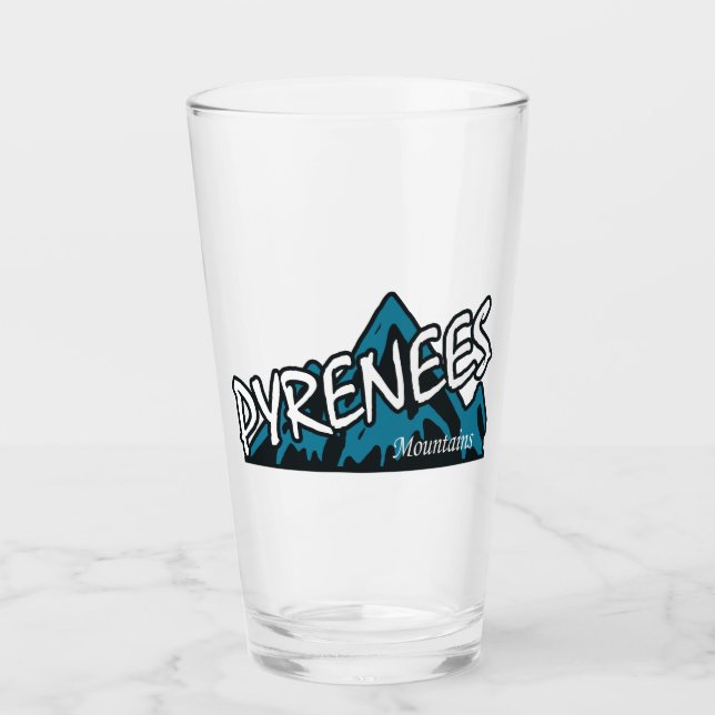 Pyrenees Mountains Glass (Front)