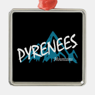 Pyrenees Mountains Metal Ornament