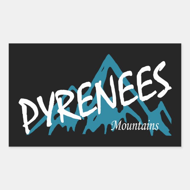 Pyrenees Mountains Sticker (Front)