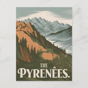 Pyrenees vintage postcard