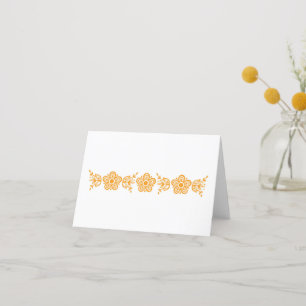 Pyrex Butterfly Gold Notecard  - White