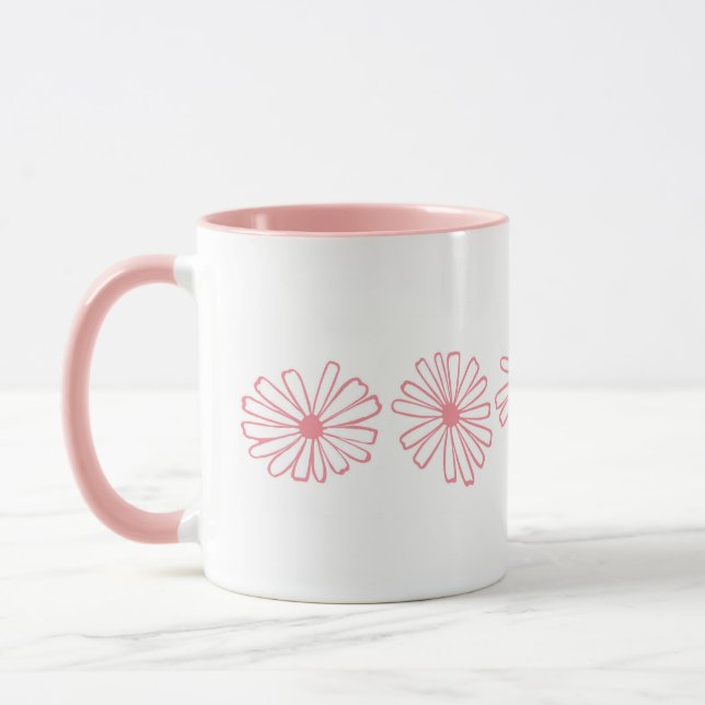 Pyrex Pink Daisy Mug (Gauche)