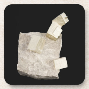 Pyrite Crystals in Shale Coaster