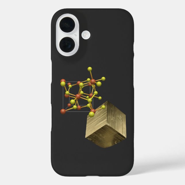 Pyrite Mineral Crystal Structure Case-Mate iPhone Case (Back)