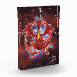 Pyrope Cosmic Dragon Acrylic Block