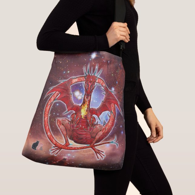 Pyrope Cosmic Dragon Crossbody Bag (Close Up)