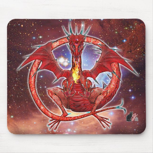 Pyrope Cosmic Dragon Mouse Pad (Front)