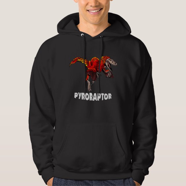 Pyroraptor Dinosaur Design Hoodie (Front)