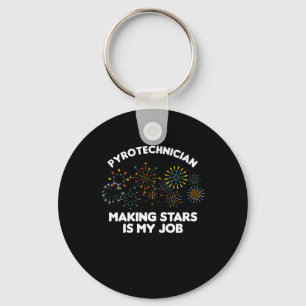 Pyrotechnician Making Stars Firework Pyro Fun Gift Keychain