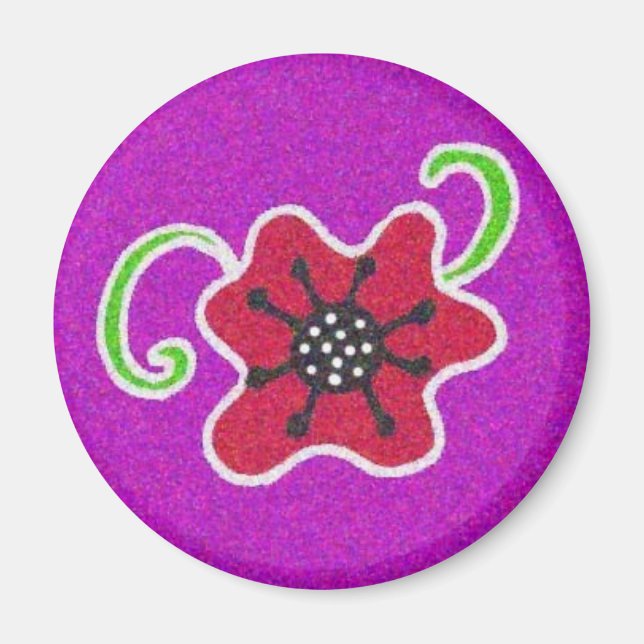 Pysanka Symbol: Poppy Magnet (Front)