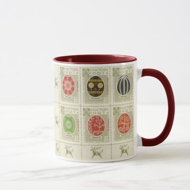 Pysanka Ukrainian Easter Eggs5 Two Tone Mug (Right)