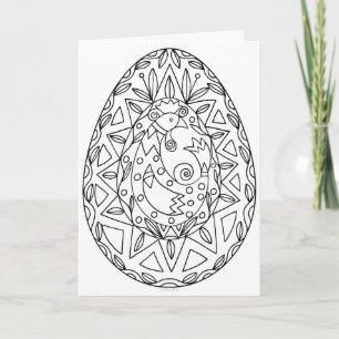 Pysanki Card to Colour 5