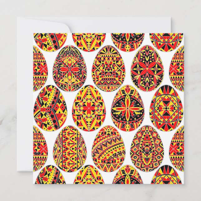 Pysanki Easter Eggs Card (Front)