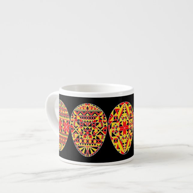 Pysanki Easter Eggs Espresso Cup (Front Left)