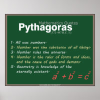 Pythagoras mathématiques citations Poster