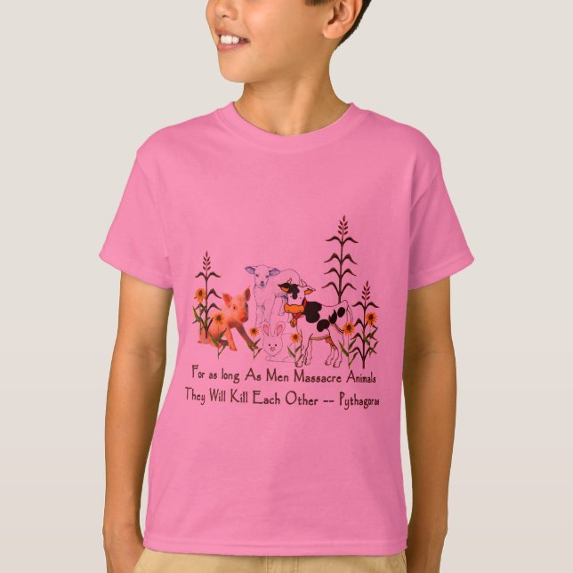 Pythagoras Vegetarian quote T-Shirt (Front)