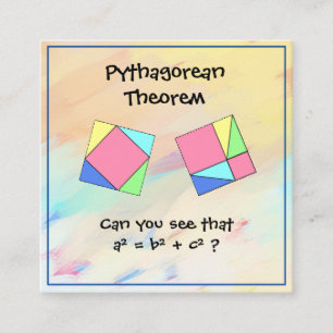 Pythagore Theorem Math Tutor Carte de visite
