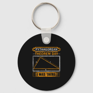 Pythagorean Theorem Day I Was There - Math Teacher Keychain
