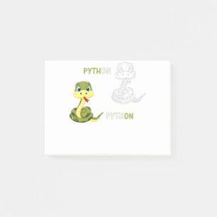 pythoff python cute snake post-it notes