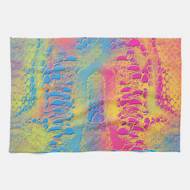 PYTHON - modern decorative fractal - Kitchen Towel (Horizontal)