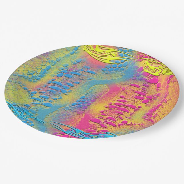 PYTHON - modern decorative fractal - Paper Plate (Angled)