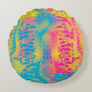 PYTHON - modern decorative fractal - Round Pillow