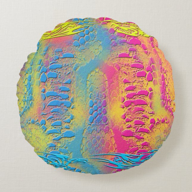 PYTHON - modern decorative fractal - Round Pillow (Front)