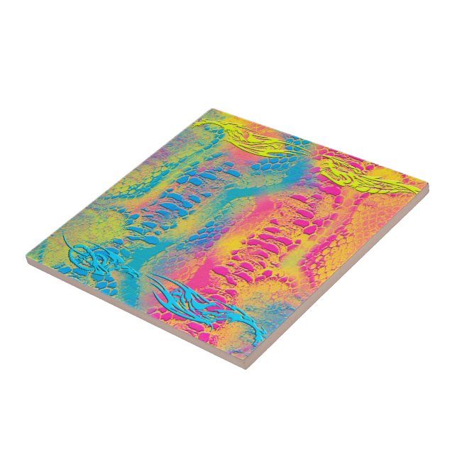 PYTHON - modern decorative fractal - Tile (Side)