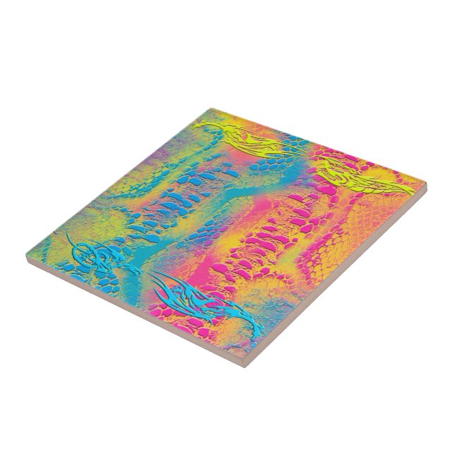 PYTHON - modern decorative fractal - Tile (Side)