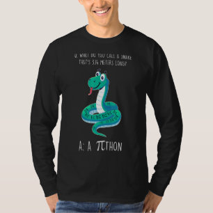 Python Pithon Pi Symbol Funny Math Teacher Pi Day  T-Shirt