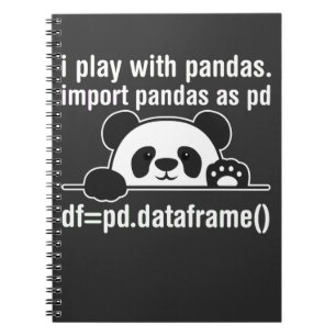 Python Programmer IT Nerd Panda Programming Humour Notebook