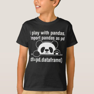 Python Programmer IT Nerd Panda Programming Humour T-Shirt