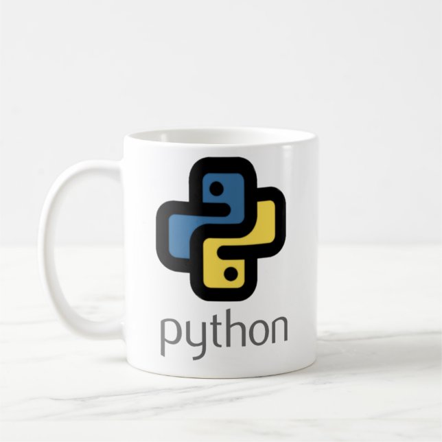 Python programming coffee mug (Left)