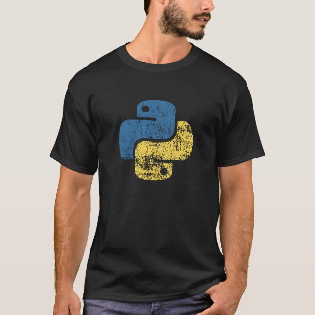 Python Programming Languange Retro Logo T-Shirt (Front)