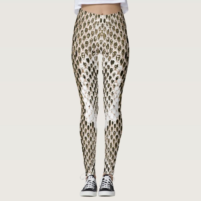 Python Skin: Animal Pattern Design Leggings (Front)