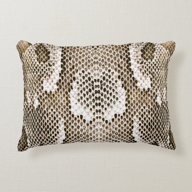 python skin, snake pattern, animal skin pattern de accent pillow (Front)