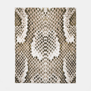 python skin, snake pattern, animal skin pattern de fleece blanket