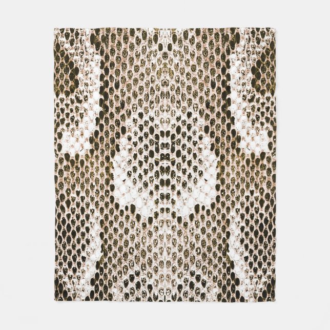 python skin, snake pattern, animal skin pattern de fleece blanket (Front)