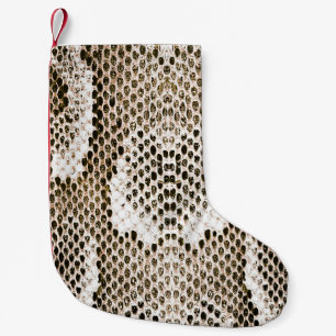 python skin, snake pattern, animal skin pattern de small christmas stocking