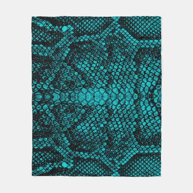 Python Skin: Snake Pattern Design Fleece Blanket (Front)