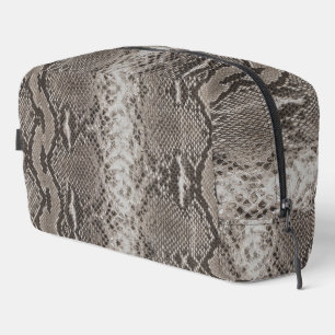 Python Snake Skin Animal Print Dopp Kit