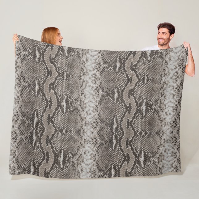 Python Snake Skin Animal Print Fleece Blanket (In Situ)