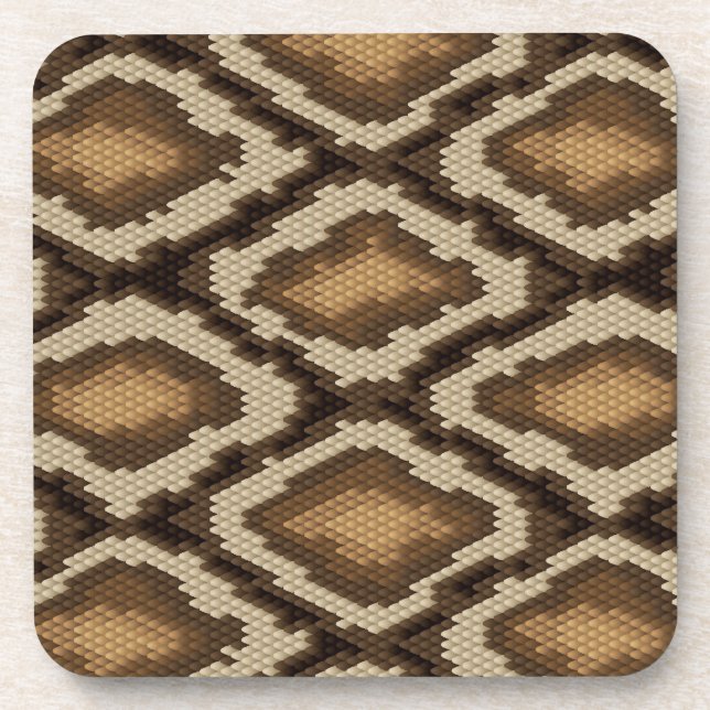 Python snake skin pattern 2 coaster (Front)