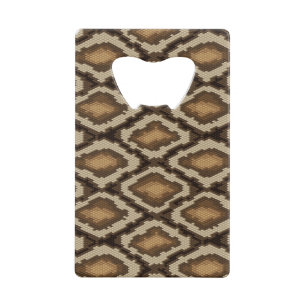 Python snake skin pattern 2 credit card bottle opener