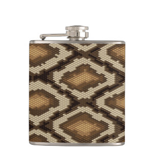 Python snake skin pattern 2 hip flask