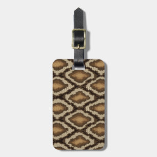 Python snake skin pattern 2 luggage tag