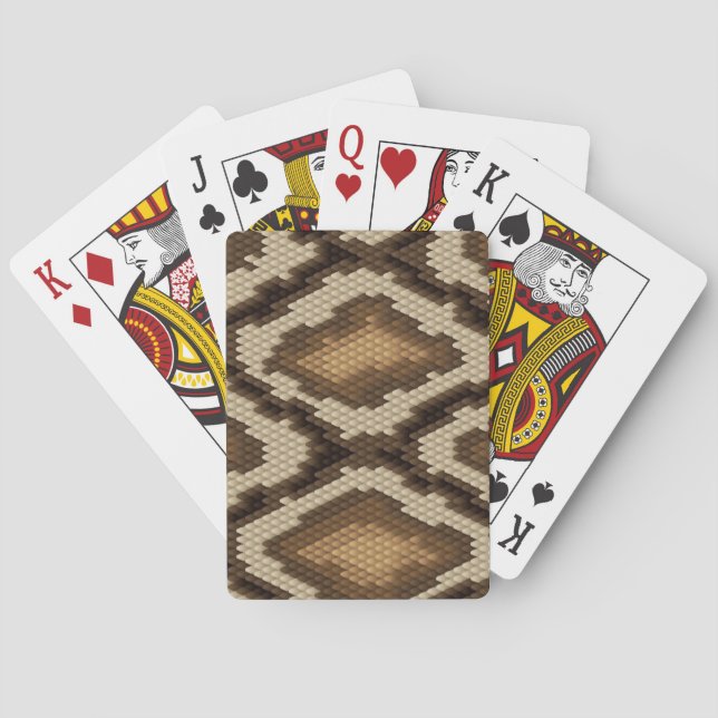 Python snake skin pattern 2 playing cards (Back)