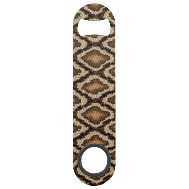 Python snake skin pattern 2 speed bottle opener (Front)
